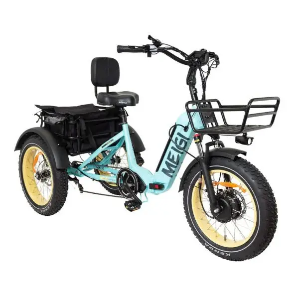 20-Inch Foldable Fat-Tire Electric Trike – 48V/14Ah Battery. 750W Motor. 330-Lb Capacity