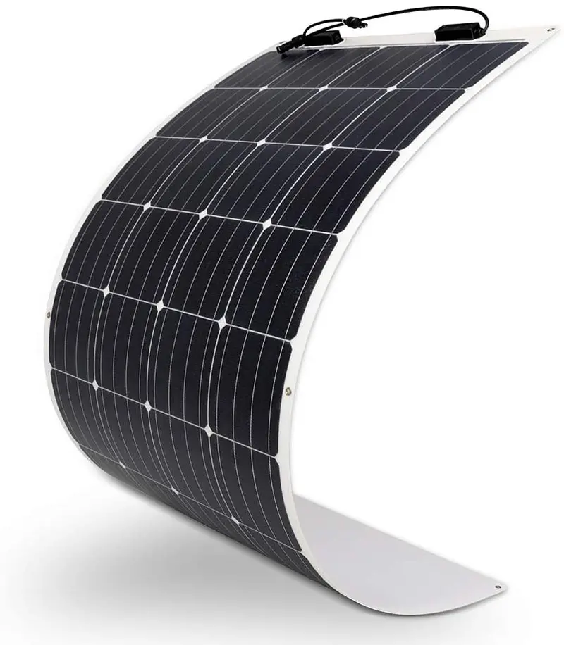 160W Ultra-Thin Flexible Monocrystalline Solar Panel – 12V. RV & Marine Compatible