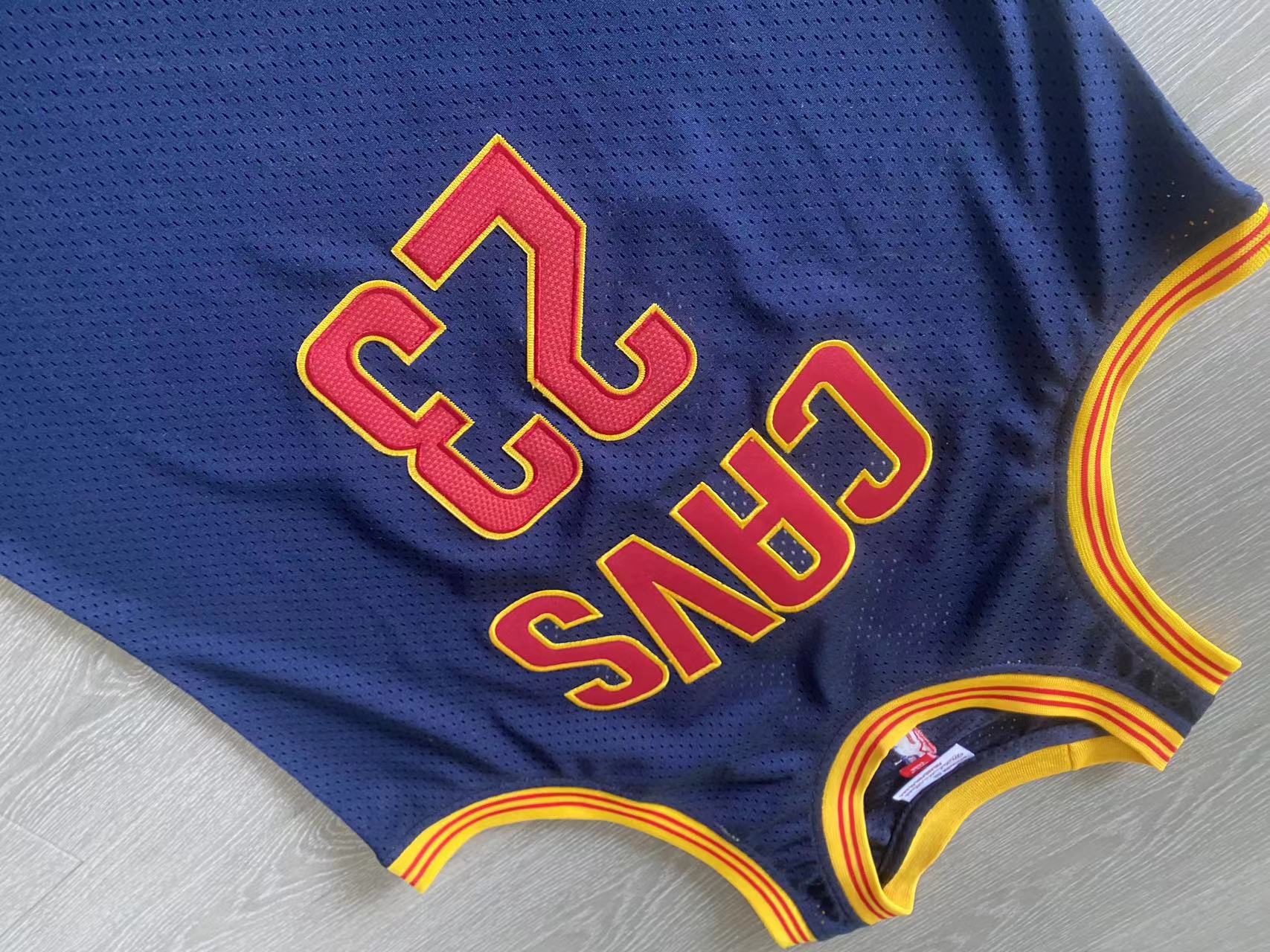 MItchell&ness Cavaliers 23# James 2015-16 AU Blue Embroidery