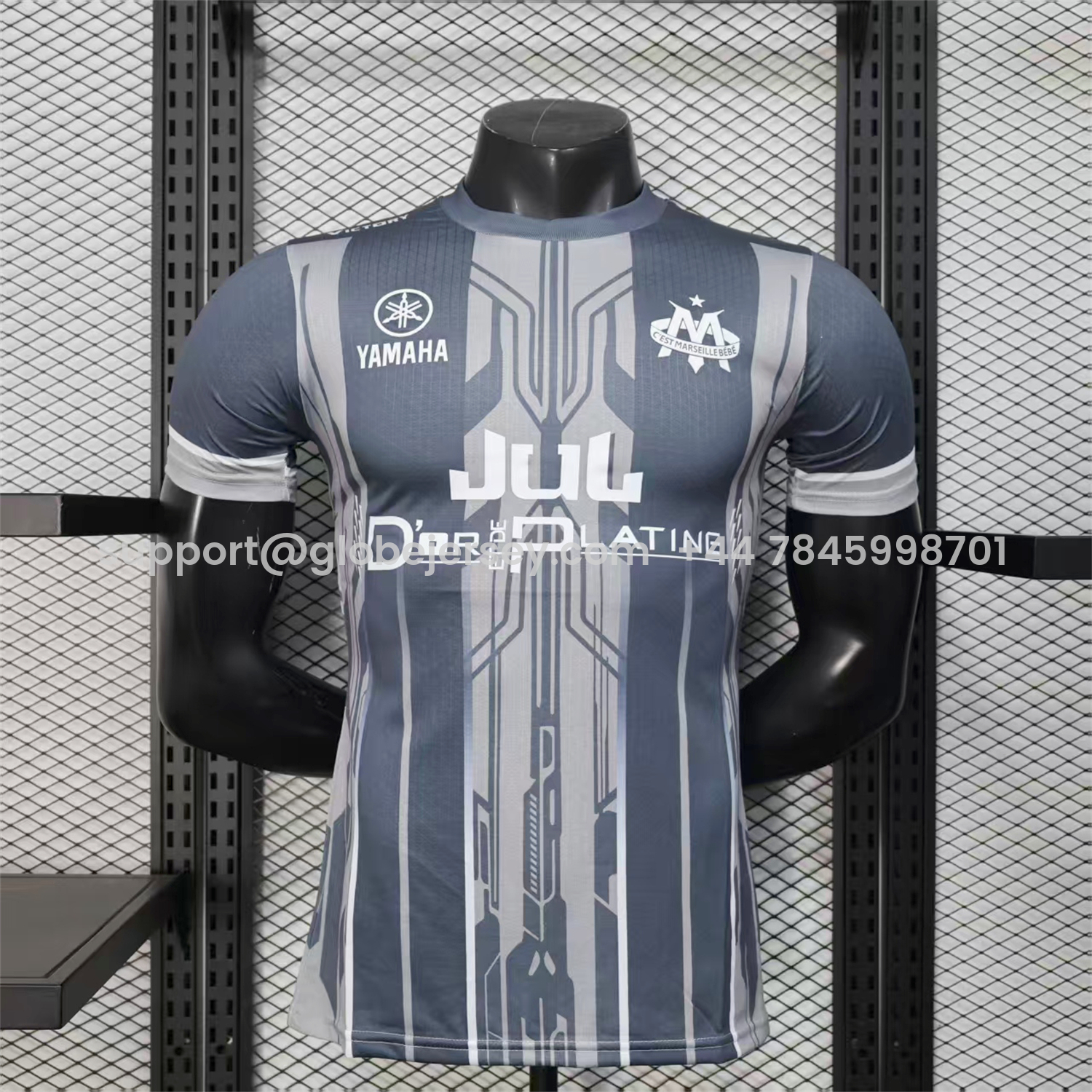 Marseille 25-26 Grey Stripes Special Jersey - Player Version