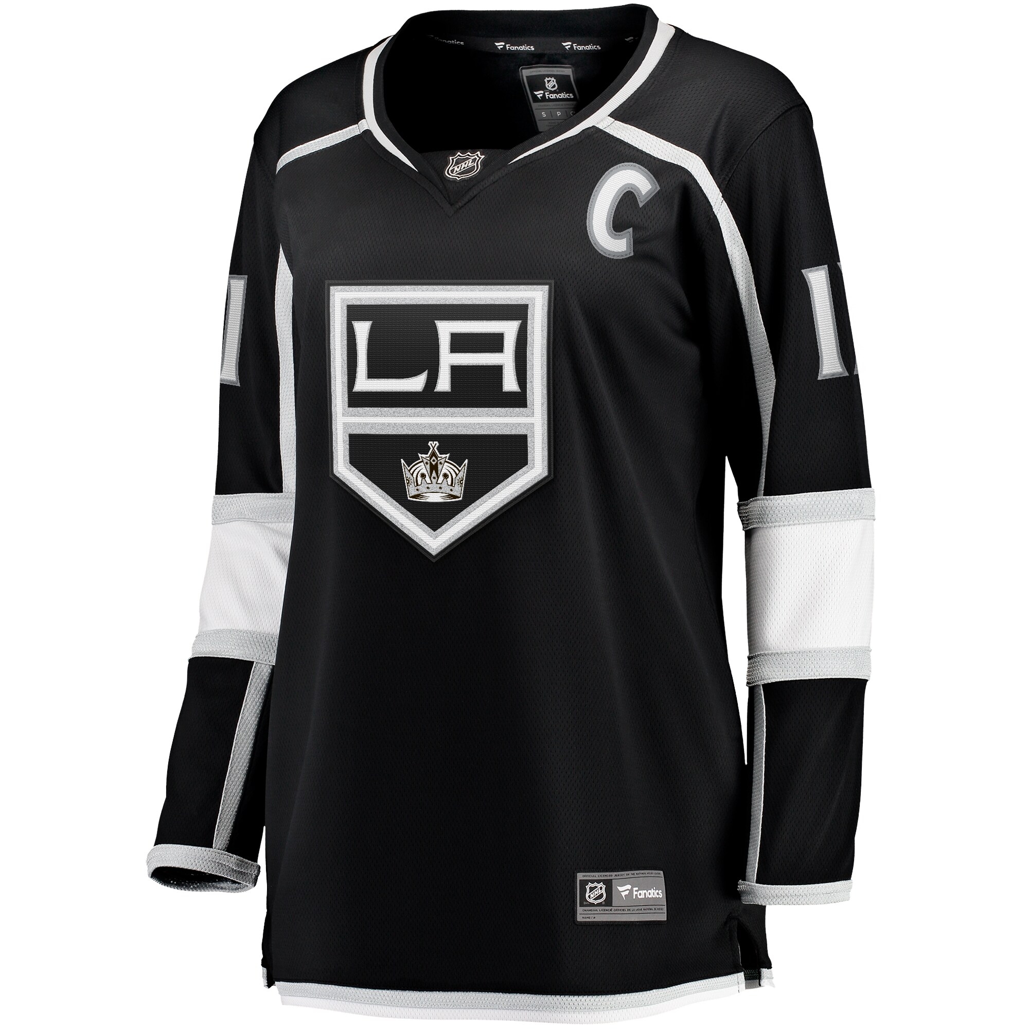 Anze Kopitar Los Angeles Kings Fanatics Women’s Home Captain Patch Breakaway   Jersey – Black