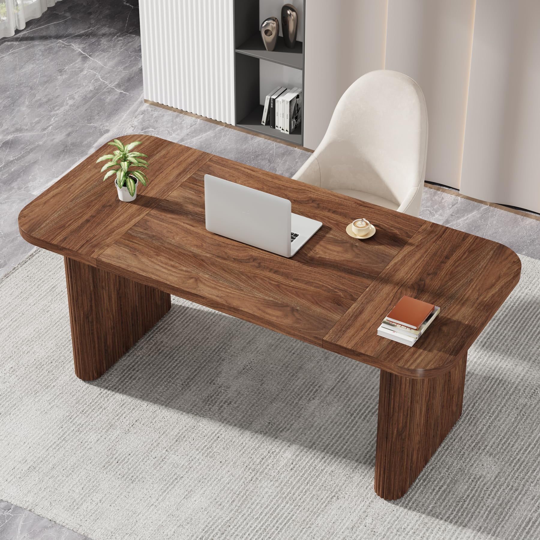 Tribesigns 63'' Computer Desk, Simple Rectangular Writing Table for Home Office Study Room Bedroom