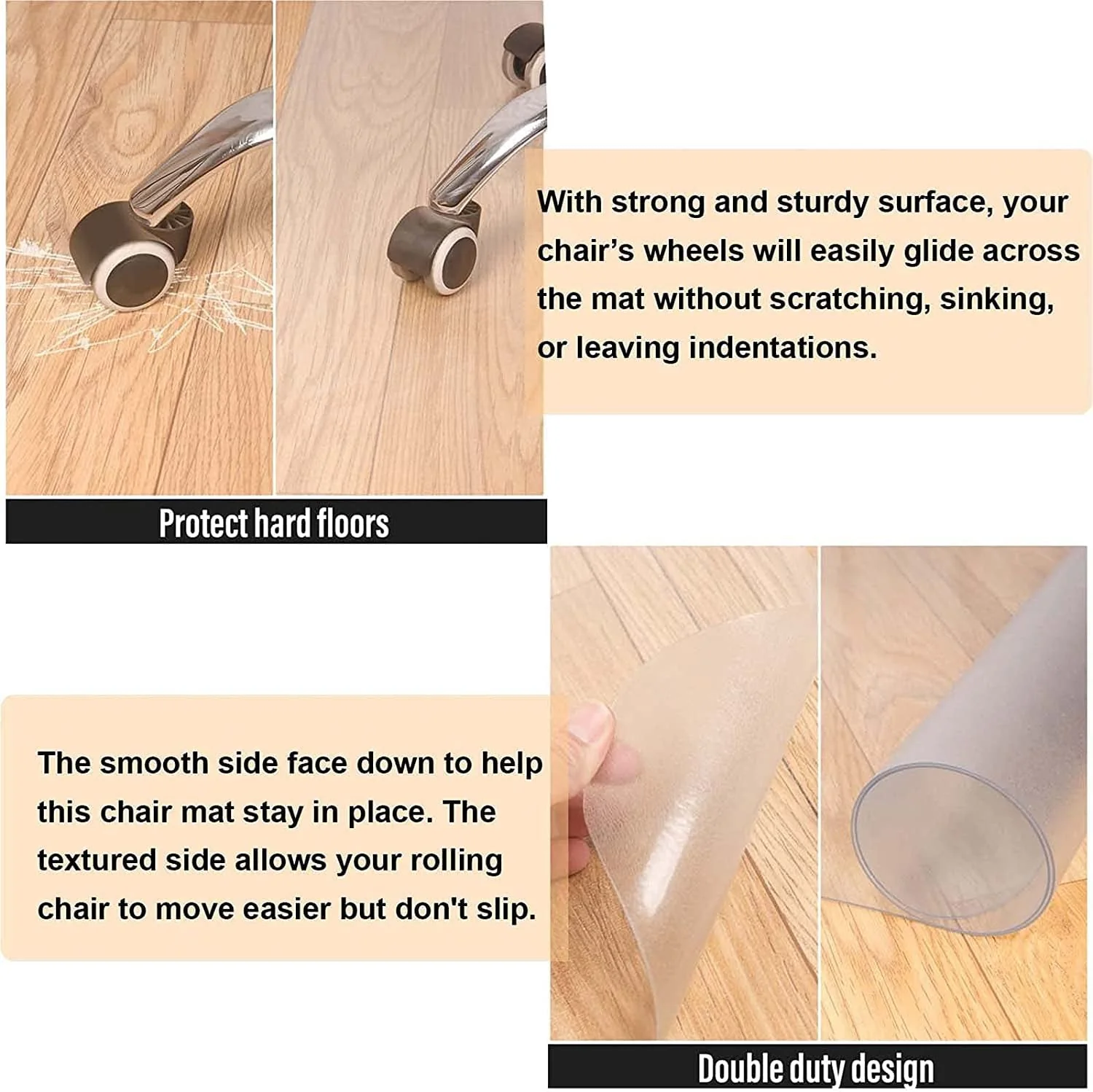 Kibhous Office Mat for Hardwood Floor, 36