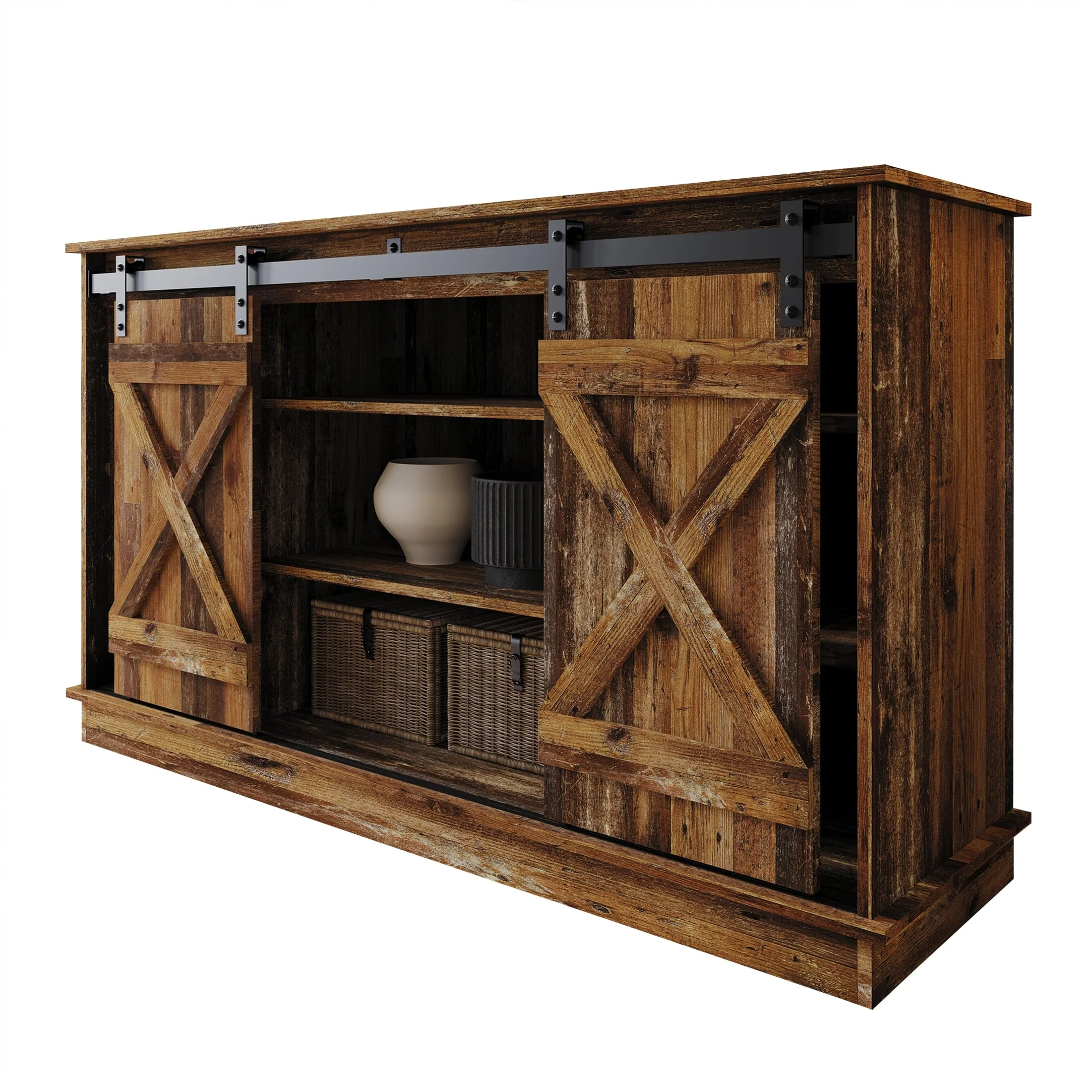 Castle Place Vintage TV Stand Console for TV's up to 65