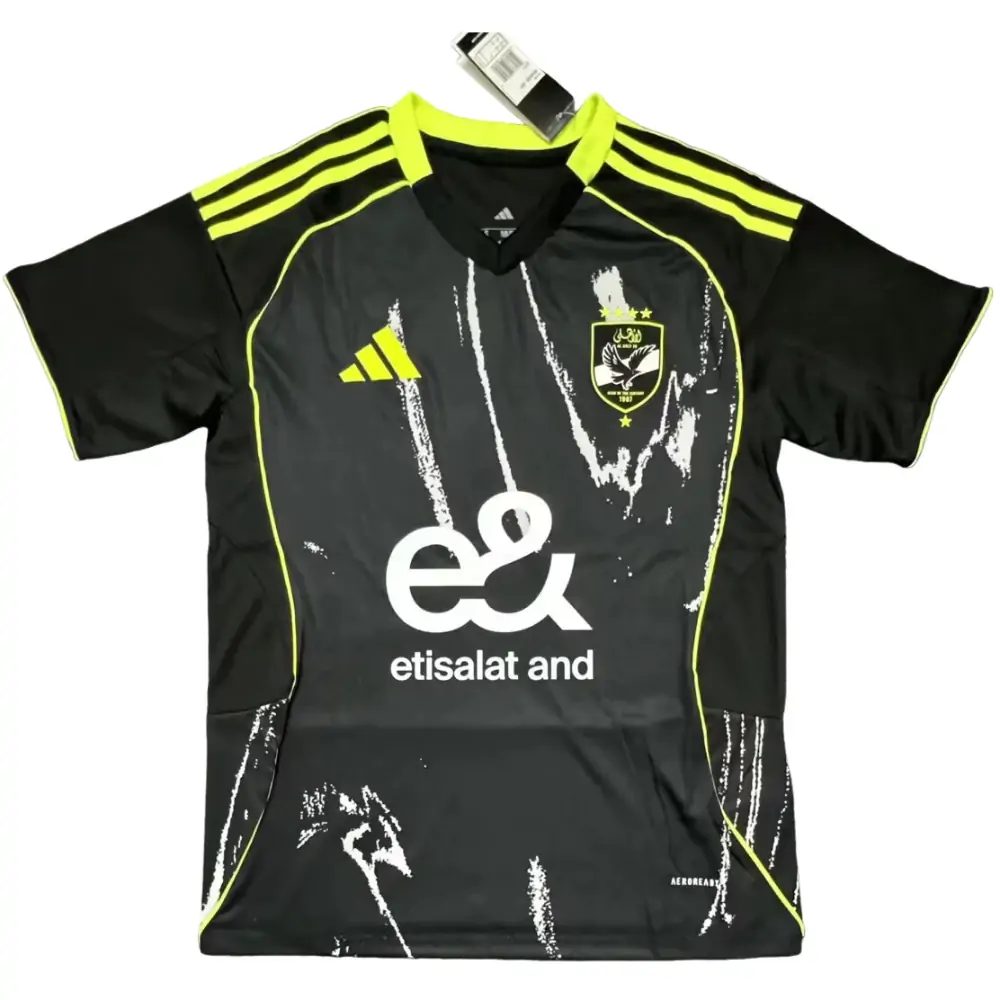 2025-2026 Al Ahli Away Black Jersey - Fan Edition