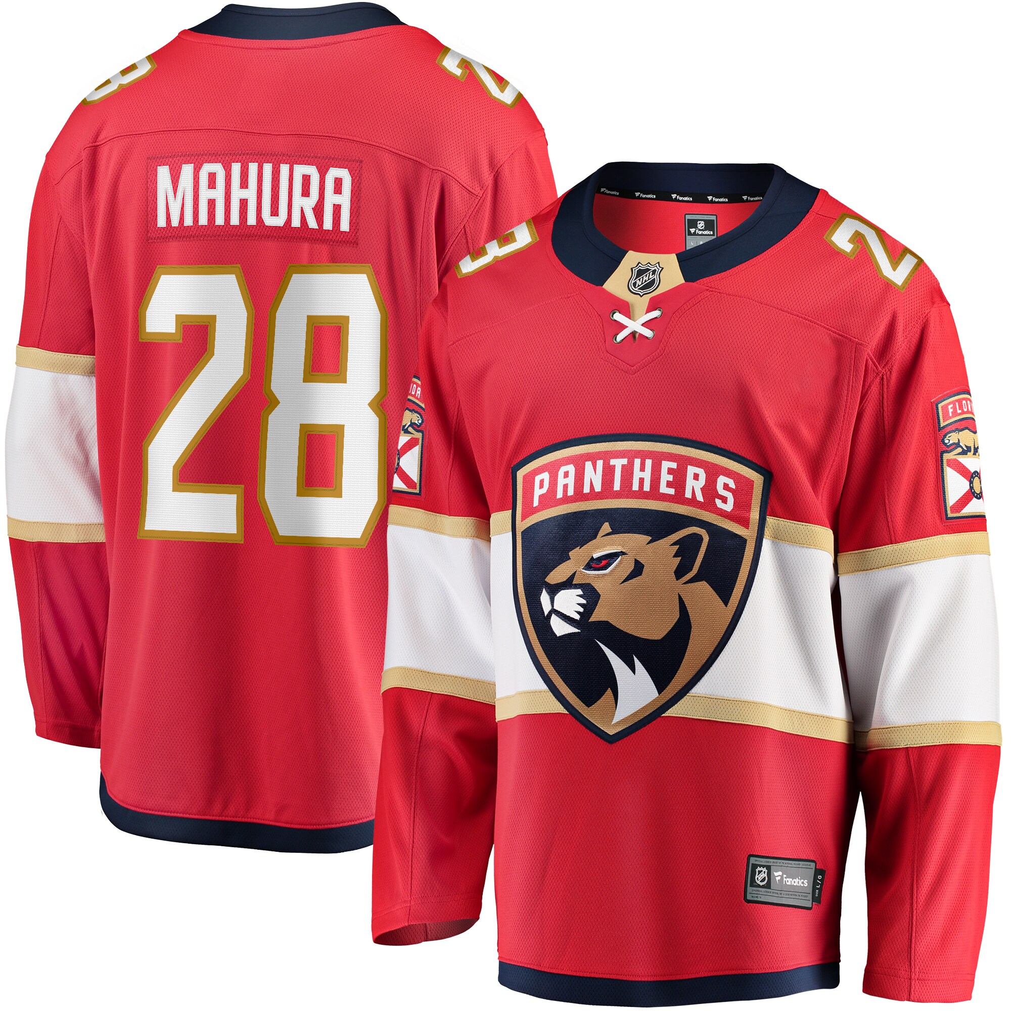 Josh Mahura Florida Panthers Fanatics  Premier Breakaway   Jersey – Red