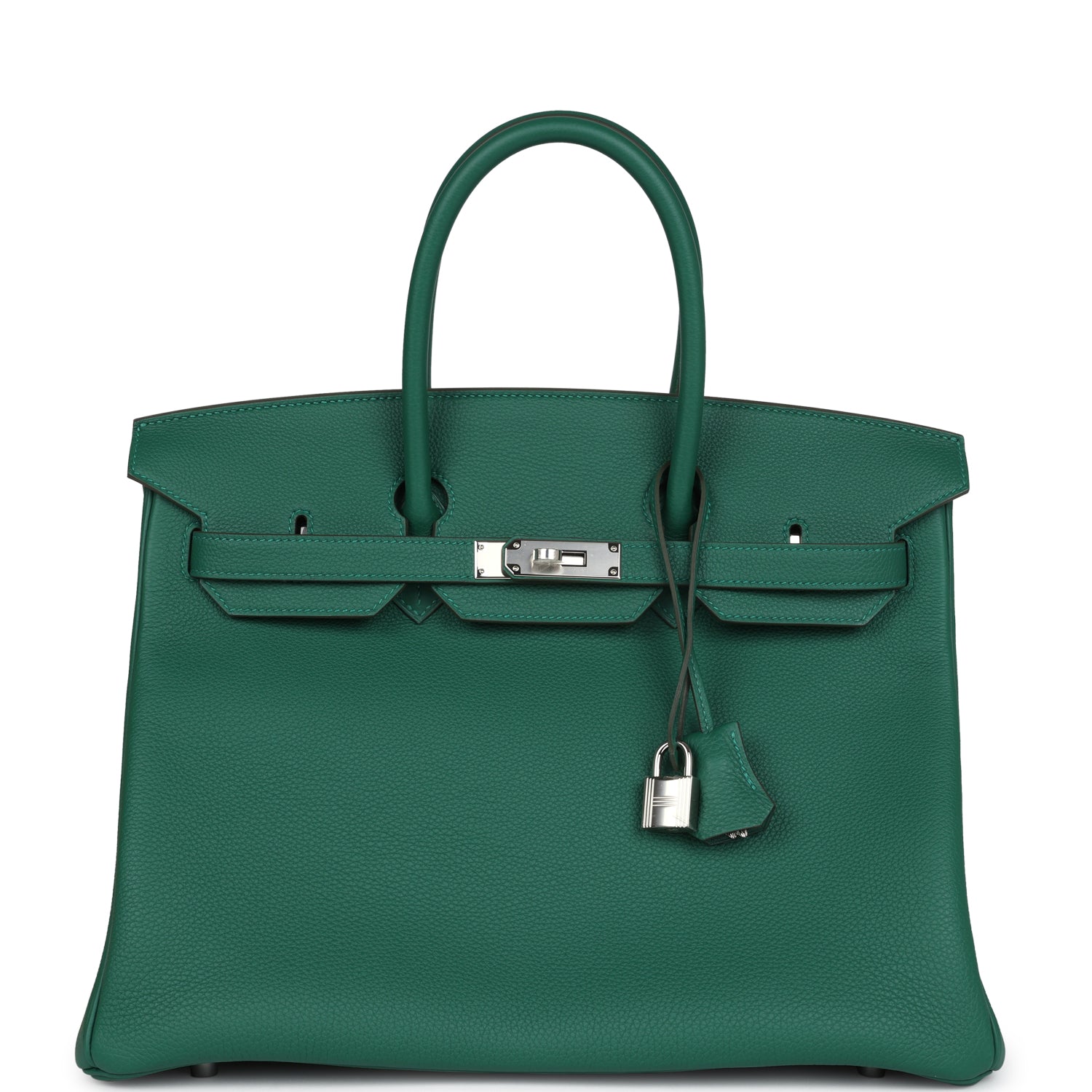 Birkin 35 Vert Moyen Togo Palladium Hardware
