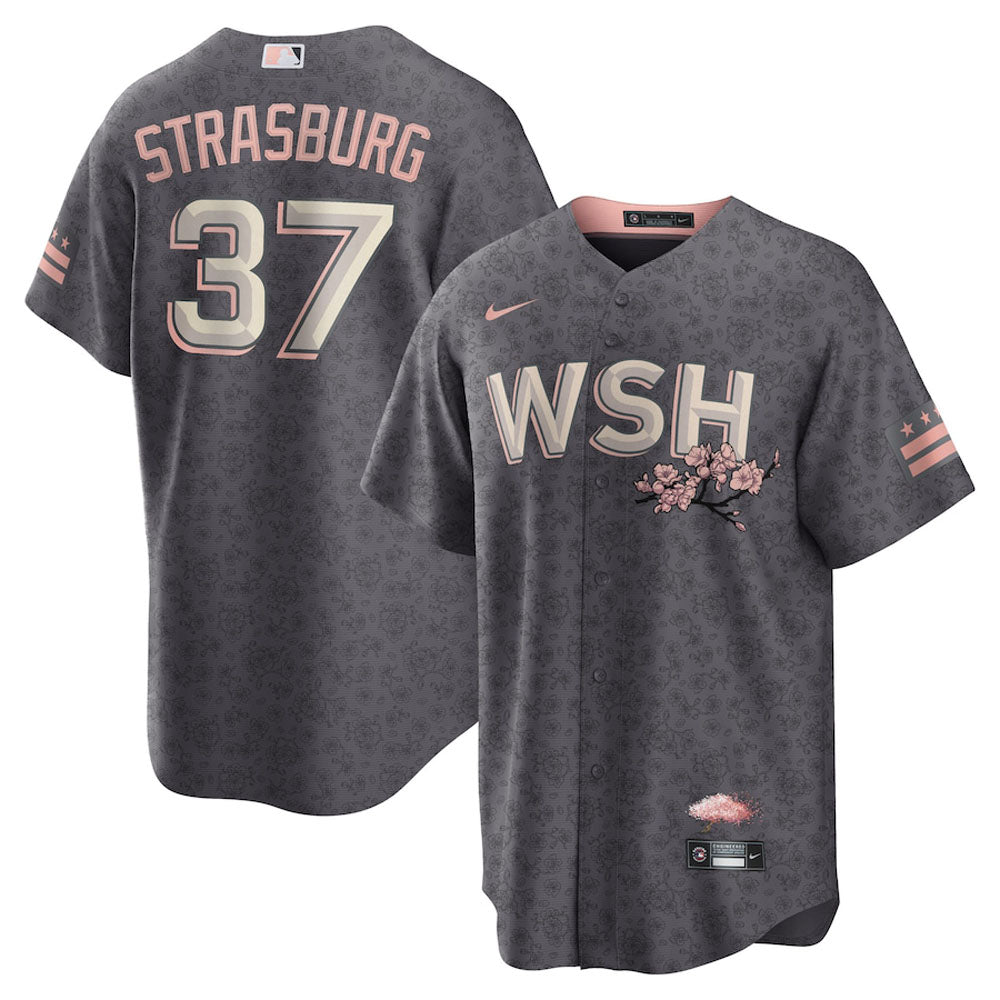 Men's Washington Nationals Stephen Strasburg City Connect Replica Jersey - Gray