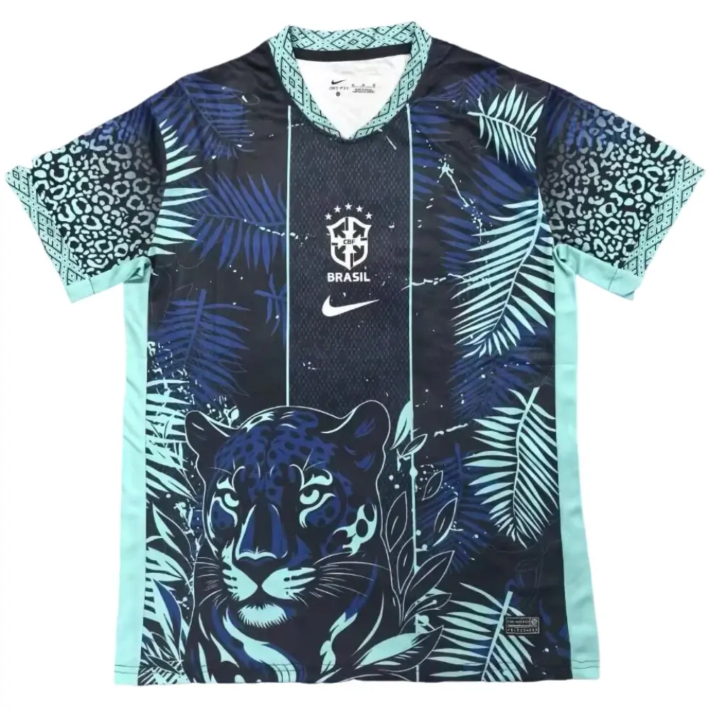25-26 Brazil Special Edition Leaf Blue Cheetah Jersey - Fan Edition