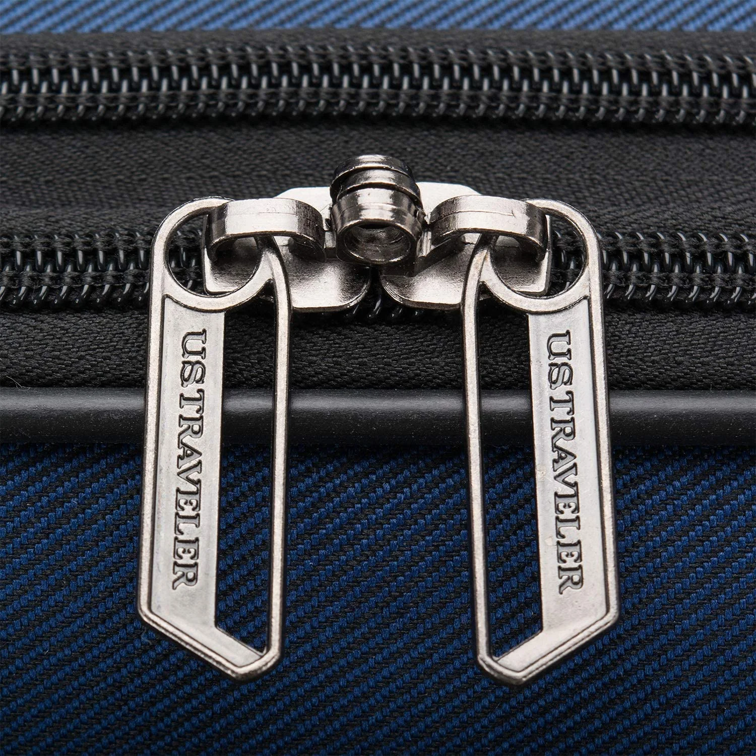 U.S. Traveler Aviron Bay Expandable Softside Luggage Set with Spinner Wheels, Navy, 2-Piece (23/31)