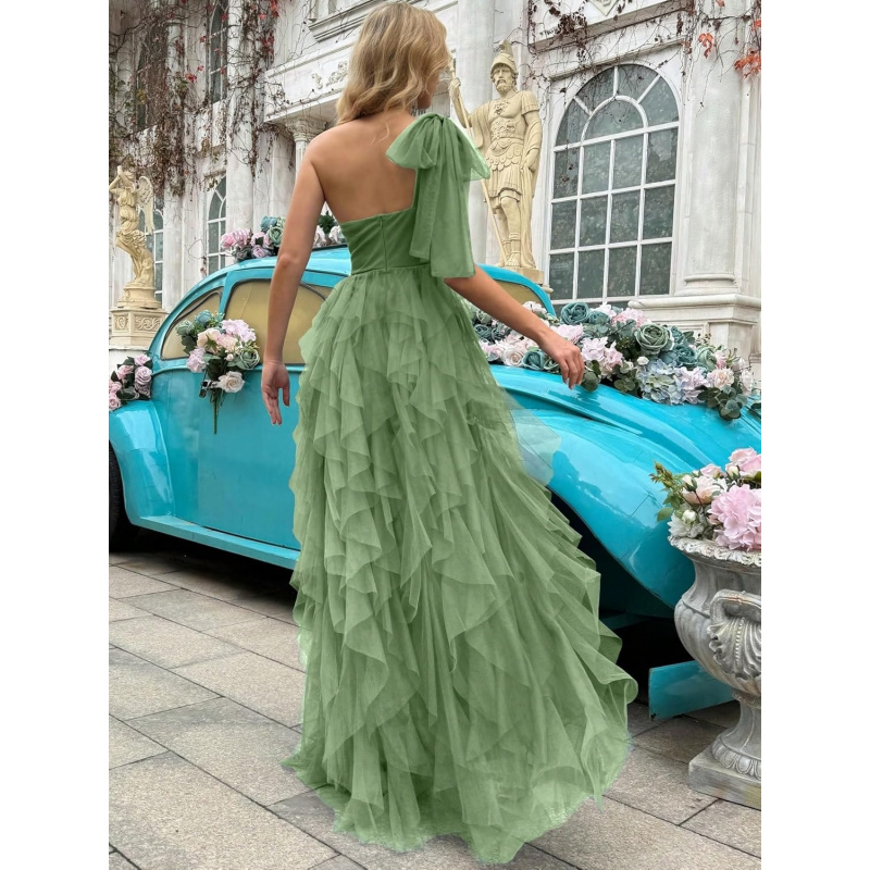 Summer Women Tulle Prom Dress Elegant Bow