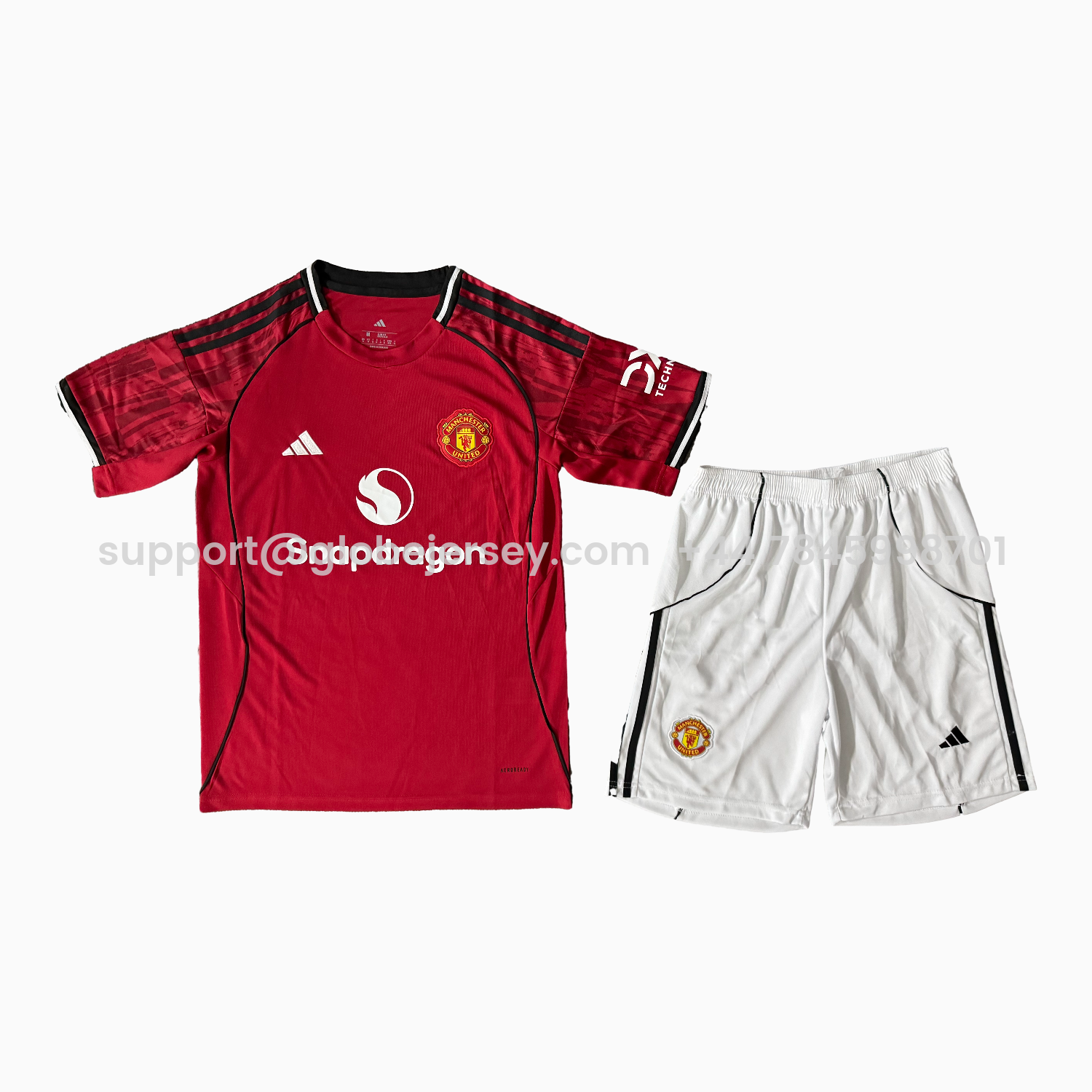Manchester United 25-26 Home Men's Adult Jersey Set - Fans Version