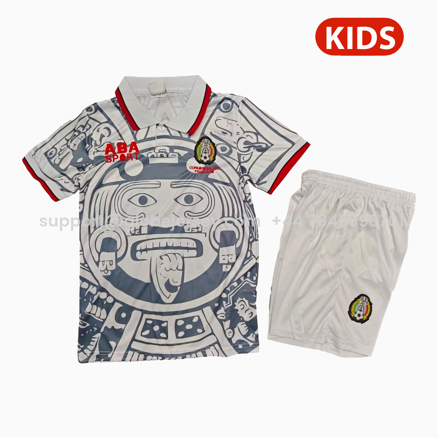 Retro Mexico 1998 Away Kids Kit