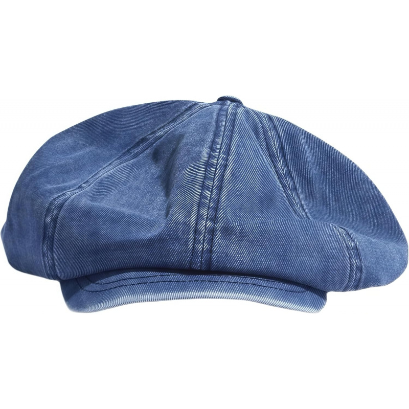 Women's Washed Denim Newsboy Cap