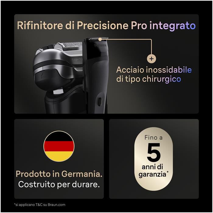 BRAUN - Rasoio SHAVER 9600S-NERO