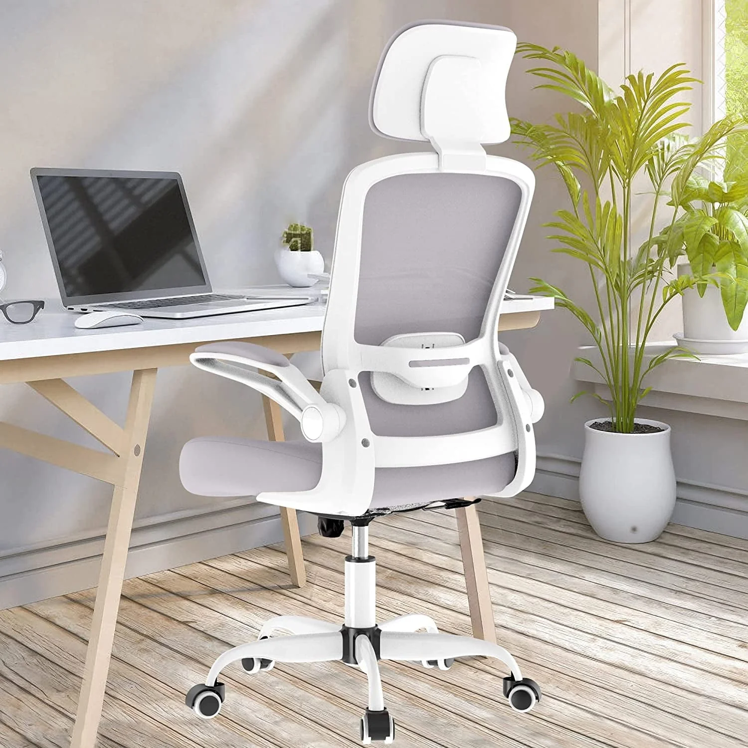 Blarity Ergonomic Office Chair, High Back Mesh Desk Chair with Lumbar Support and Adjustable Headrest