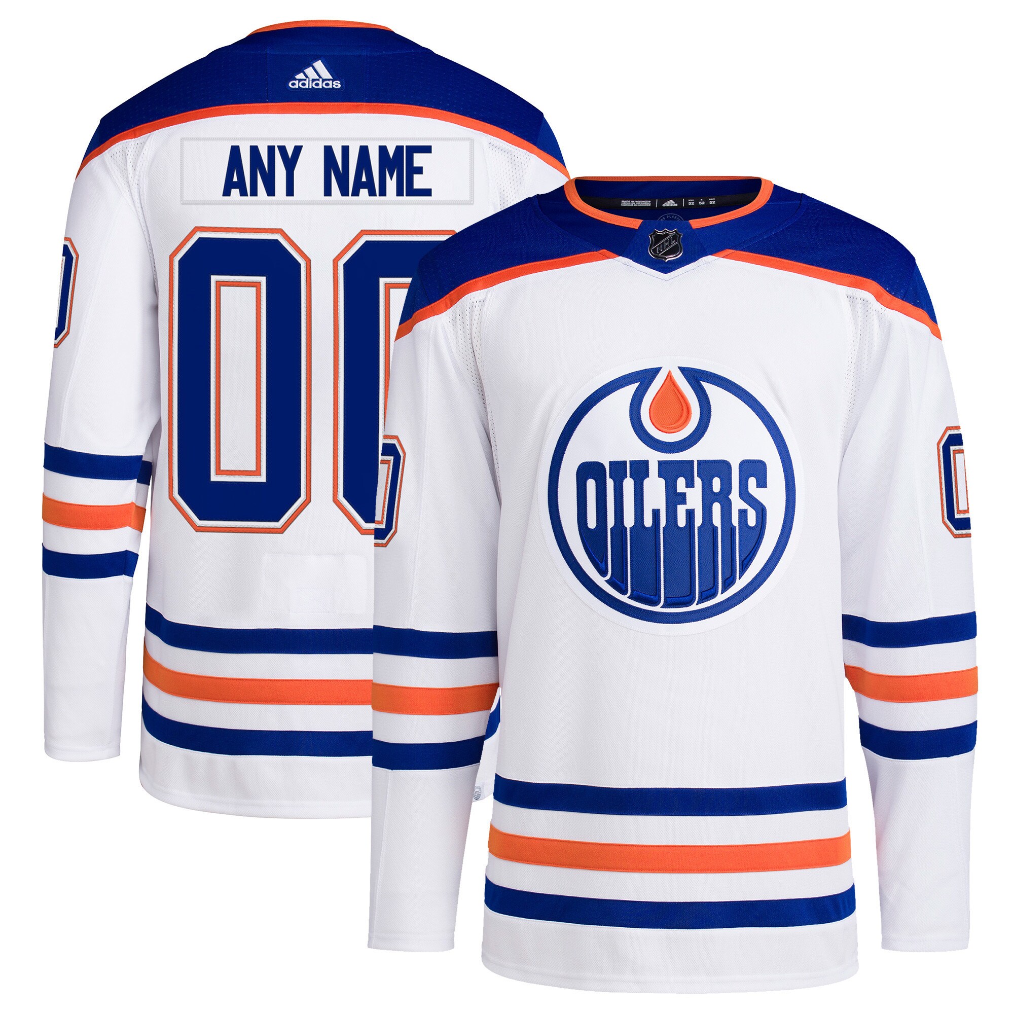 Edmonton Oilers   Away  Primegreen  Custom Jersey – White