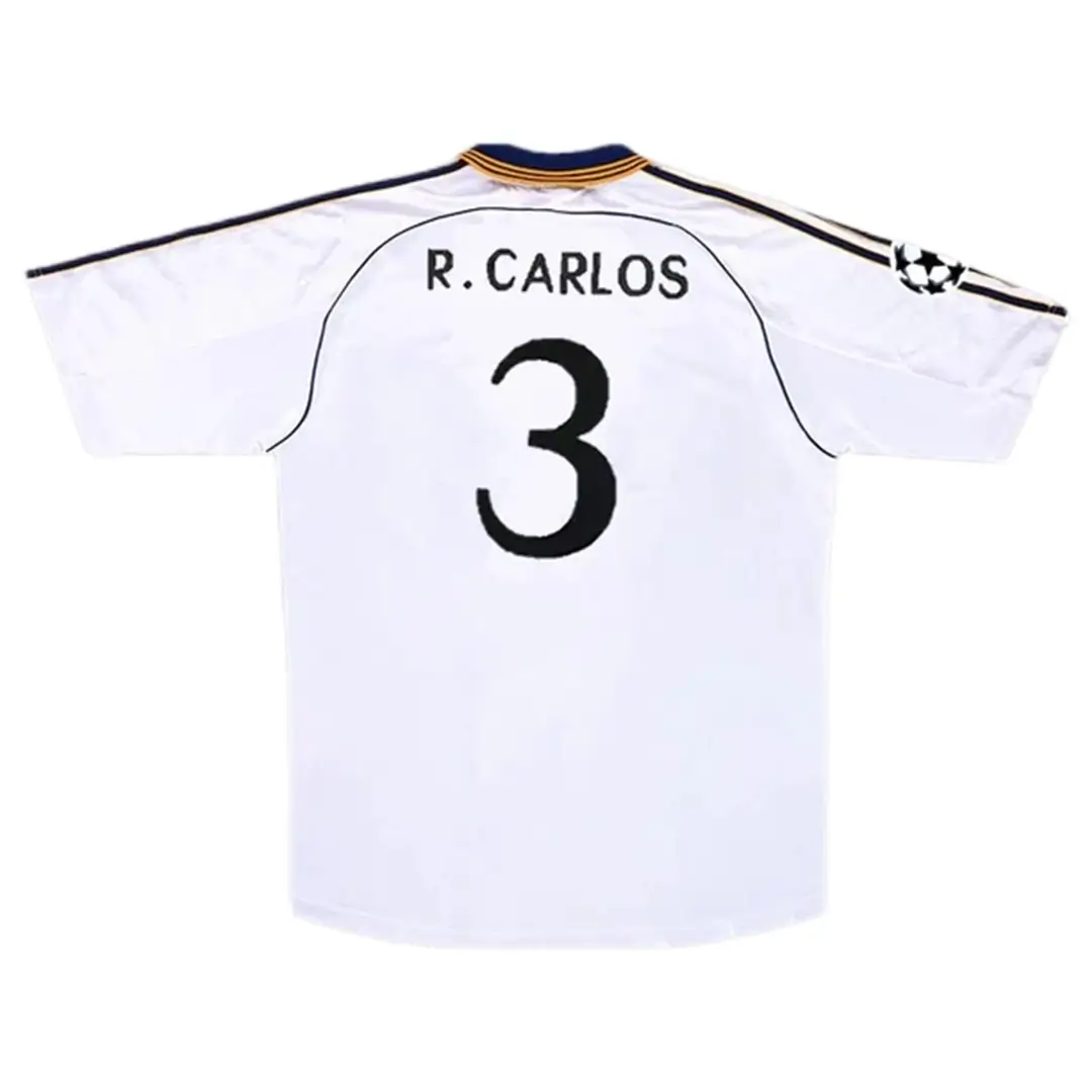 R.Carlos #3 Real Madrid 1998/00 Home Retro Soccer Jersey
