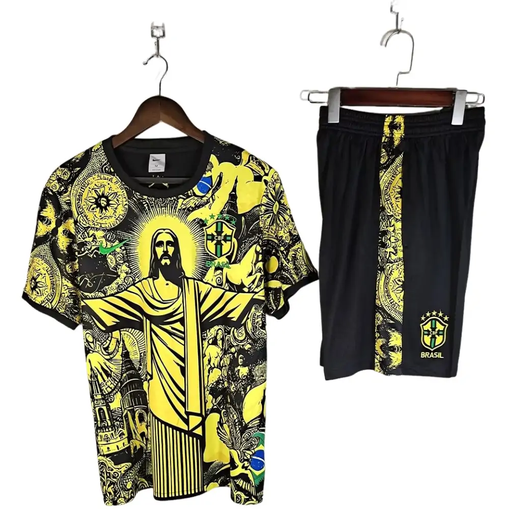 2025-26 Brazilian children's vest training suit yellow