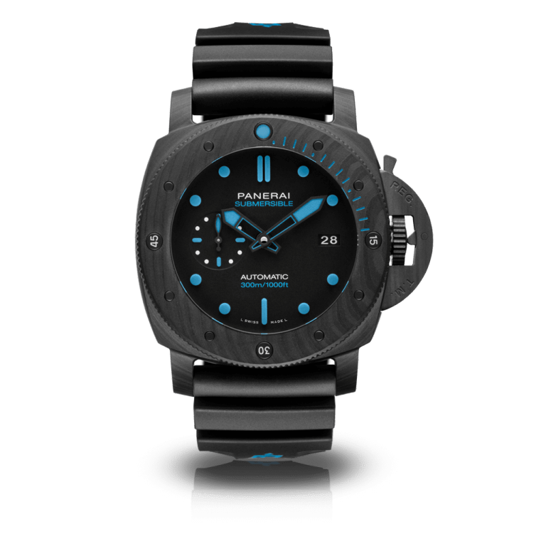 【Super Clone】Submersible Full Black Mix Blue Carbotech™ 47mm