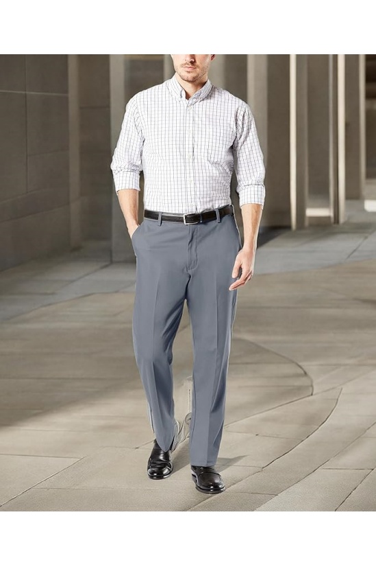 Men's Classic Fit Signature Khaki Lux Cotton Stretch Pants