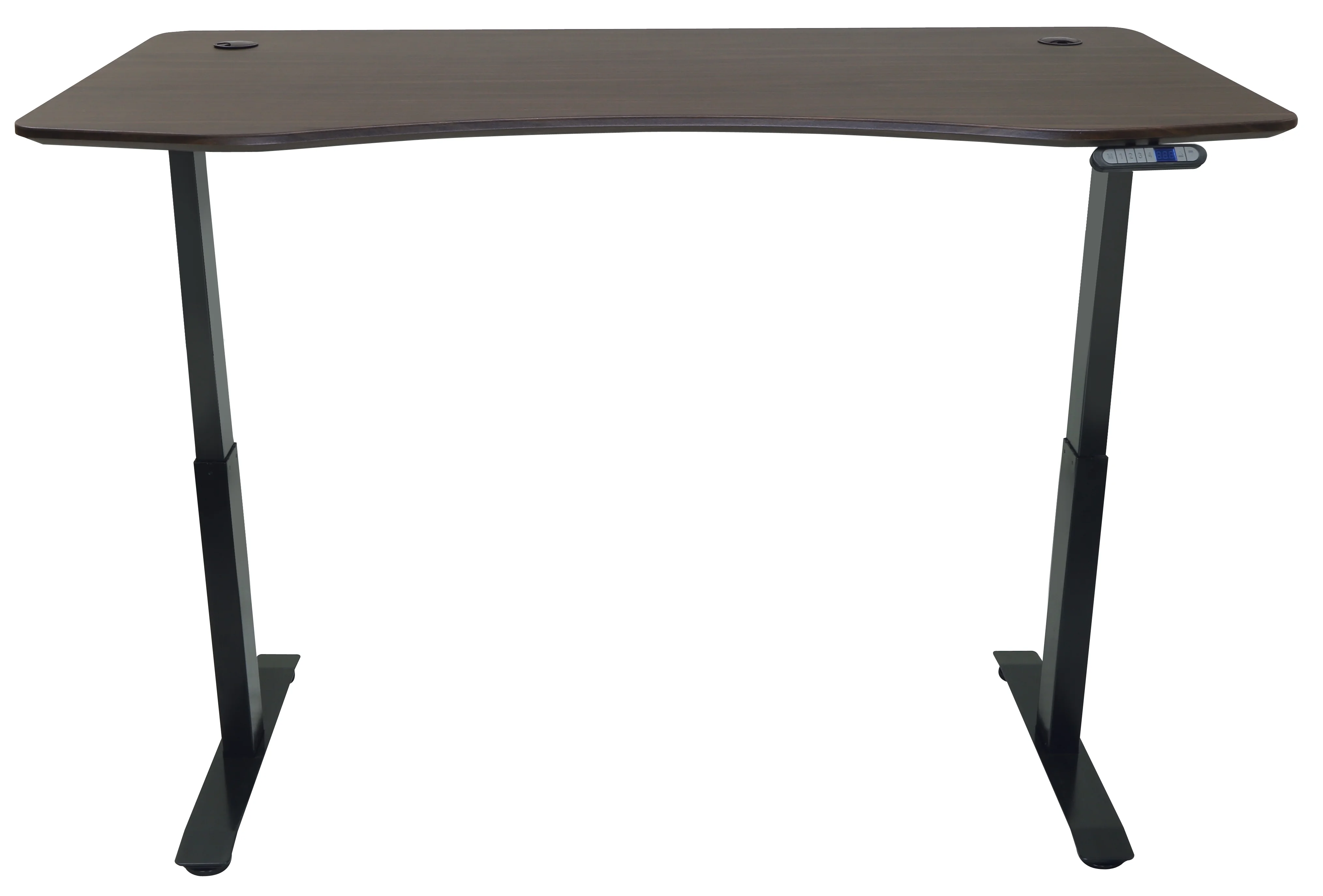 MotionWise Manager Series Dual Motorized Rising Sit/Stand Desk for Home Or Office, American Walnut