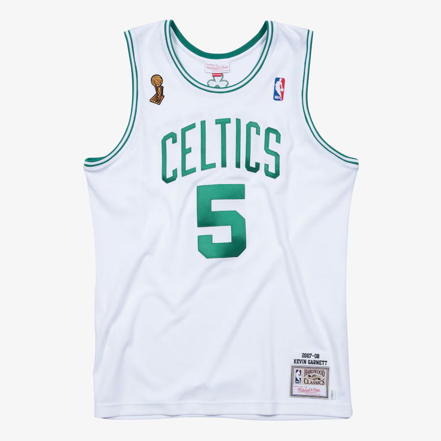 Kevin Garnett White Boston Celtics 2007/08 Hardwood Classics Jersey