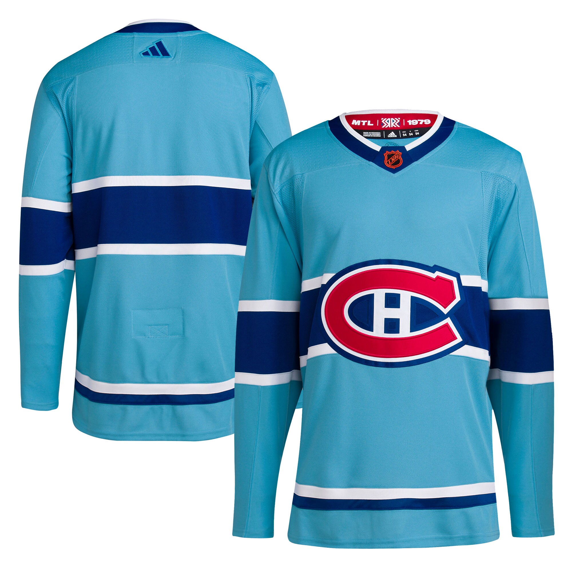 Montreal Canadiens  Reverse Retro 2.0  Blank Jersey – Light Blue