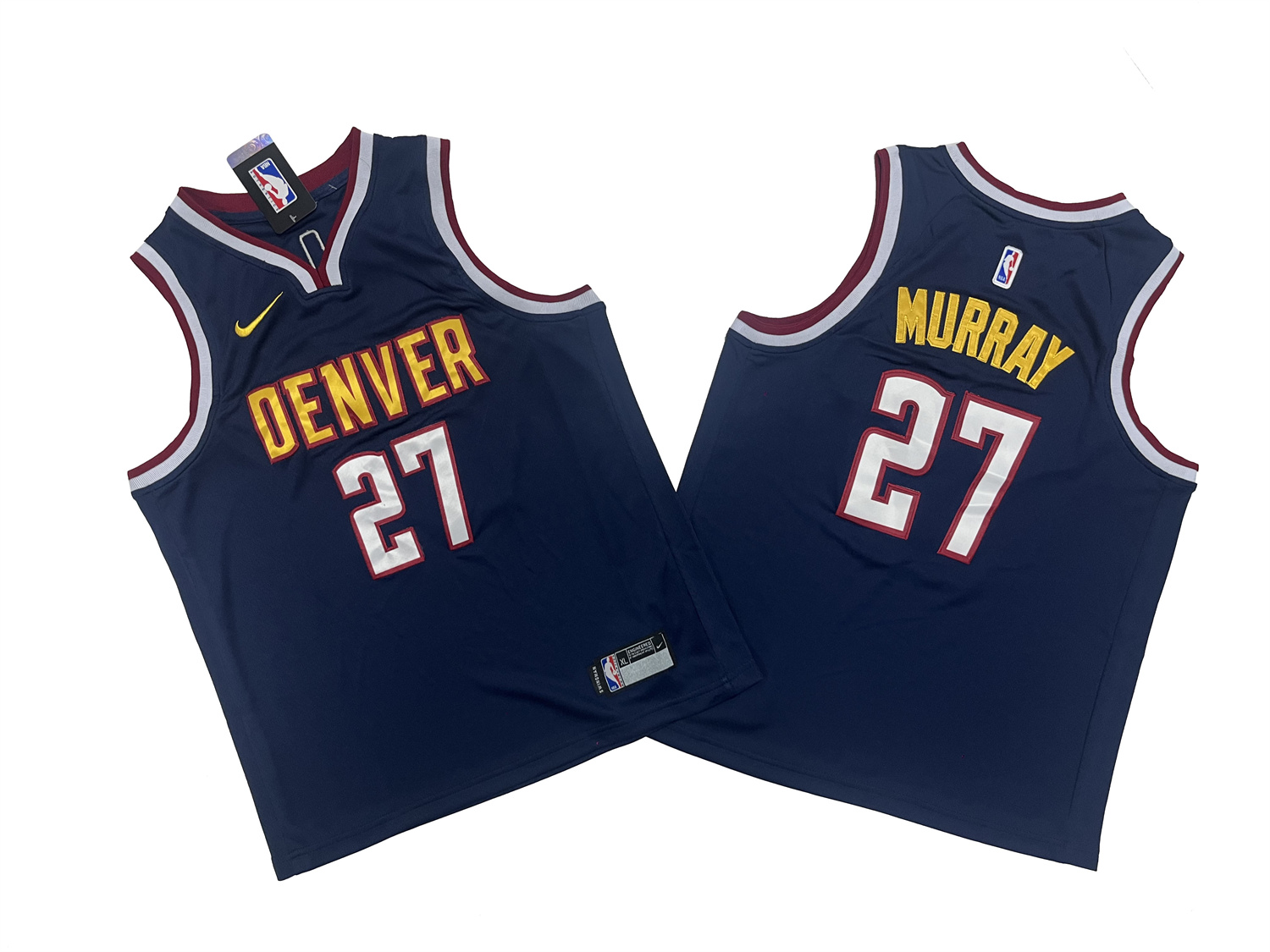 Youth Denver Nuggets #27 Jamal Murray Navy NBA Swingman Icon Edition Jerse