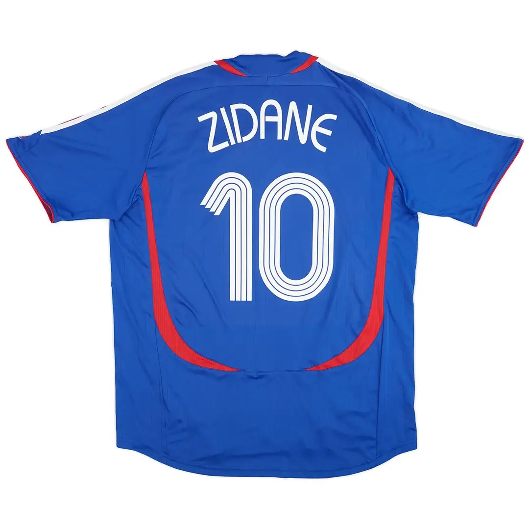 ZIDANE #10 France 2006 Home Retro Football Jersey