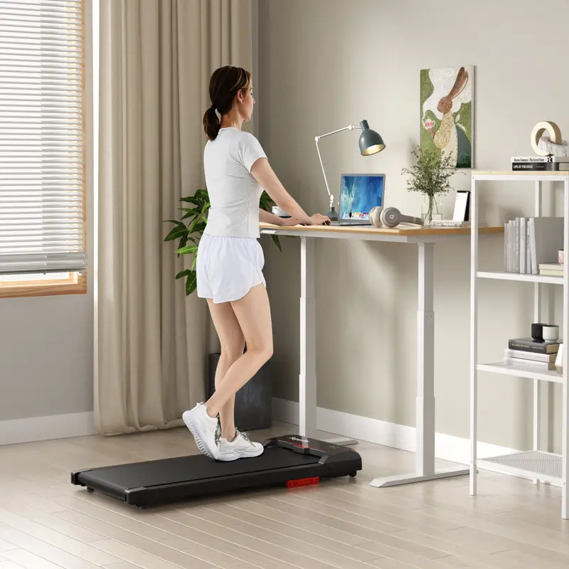 2.5HP Under-Desk Walking Pad – Compact Treadmill with Remote. 340 lb Capacity & Quiet Operation