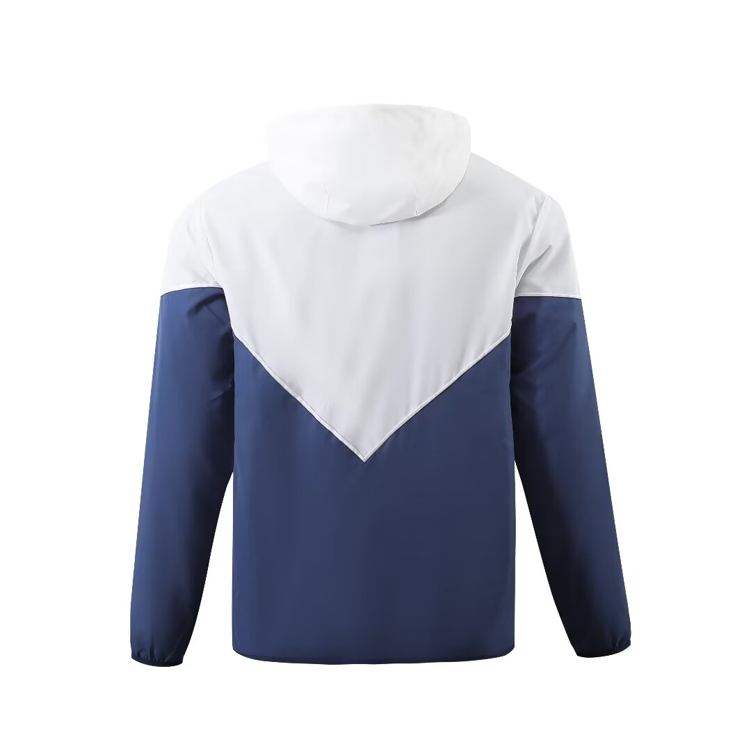 2023/24 Real Madrid blue and white hooded windbreaker 1:1 Thai quality