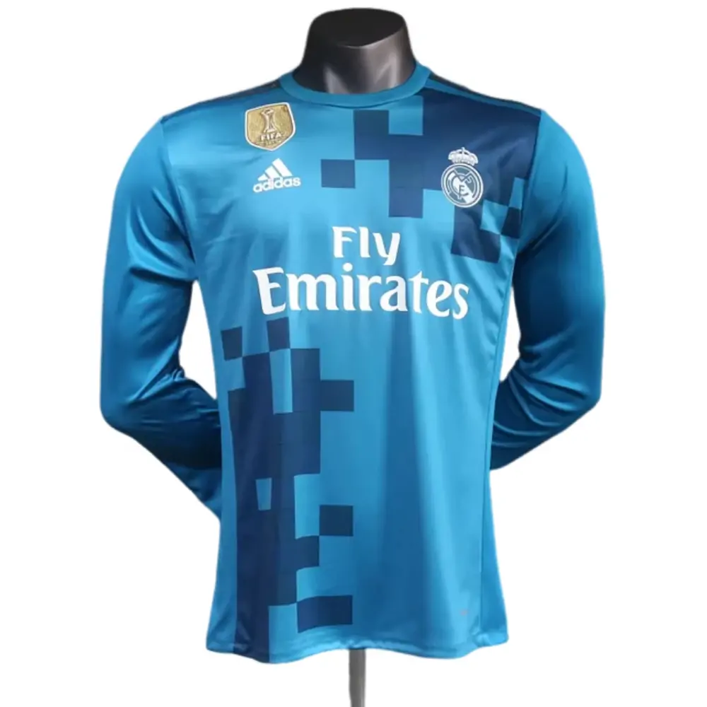 2017/18 Retro Real Madrid Long Sleeve Player’s Edition Jersey