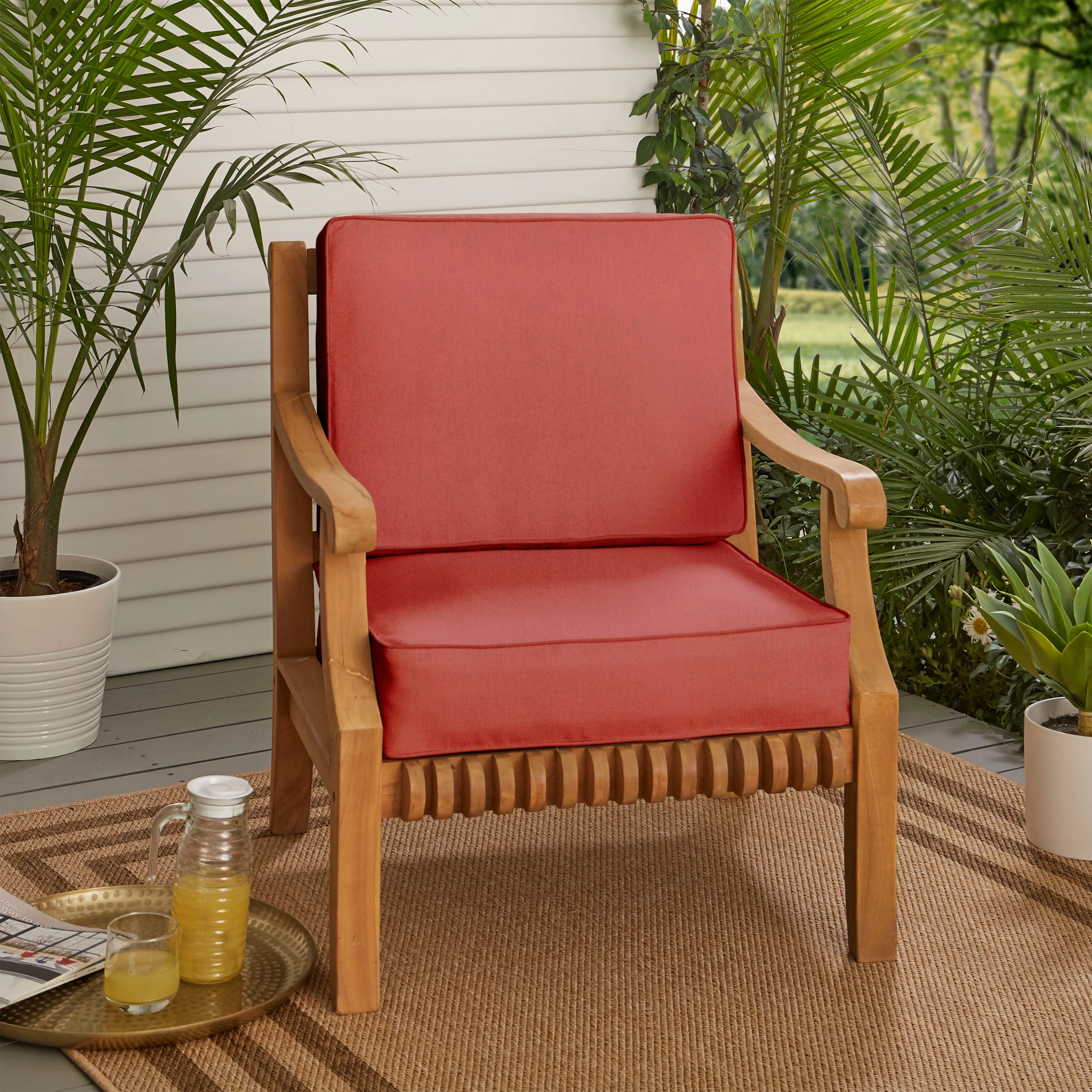 Mozaic Company Sunbrella Indoor/ Outdoor Corded Chair Cushion Set - 22