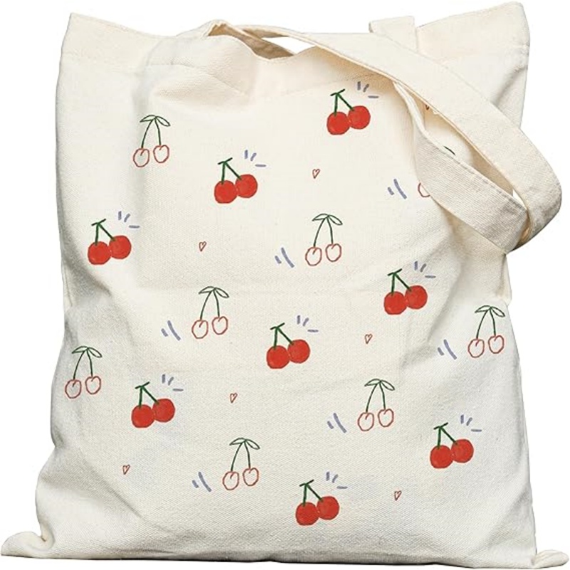 CANVORY Canvas Tote Bag with Aesthetic Prints