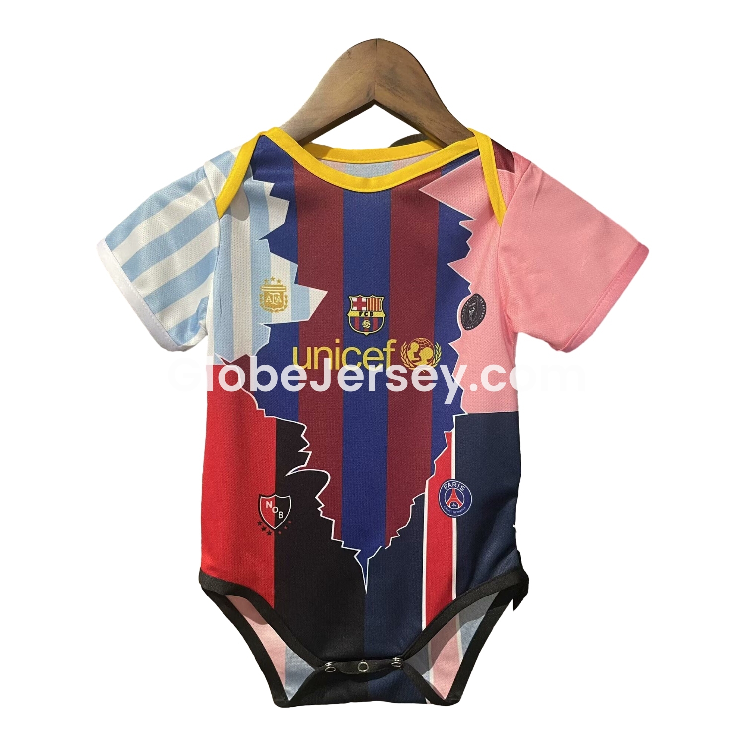 Messi Career Commemorative Baby Crawling Suit - Argentina Barcelona INT M.A.M Paris Saint-Germain PSG