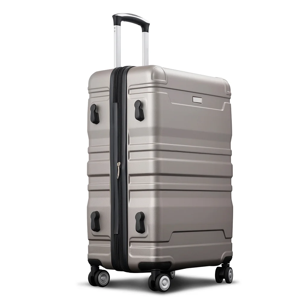 Luggage Suitcase 3 Piece Sets, New Model Expandable ABS Hardshell Luggage, Lightweight Carry-on Suitcase Sets with Spinner Wheels & TSA Lock, 20''/ 24''/ 28'', Blue Gray