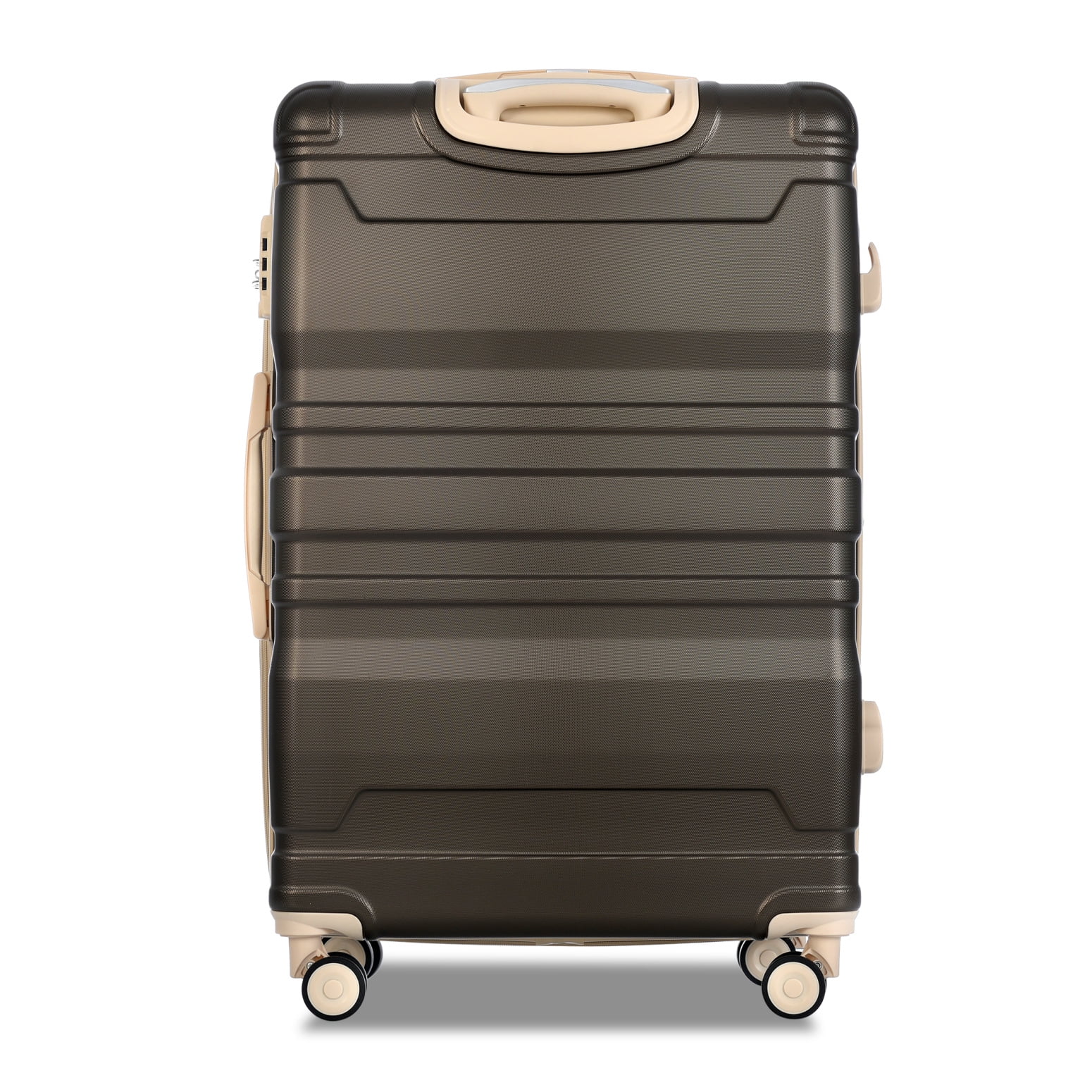 Luggage Sets New Model Expandable ABS Hardshell 3pcs Clearance Luggage Hardside Lightweight Durable Suitcase sets Spinner Wheels Suitcase with TSA Lock 20''24''28''(blue and brown)