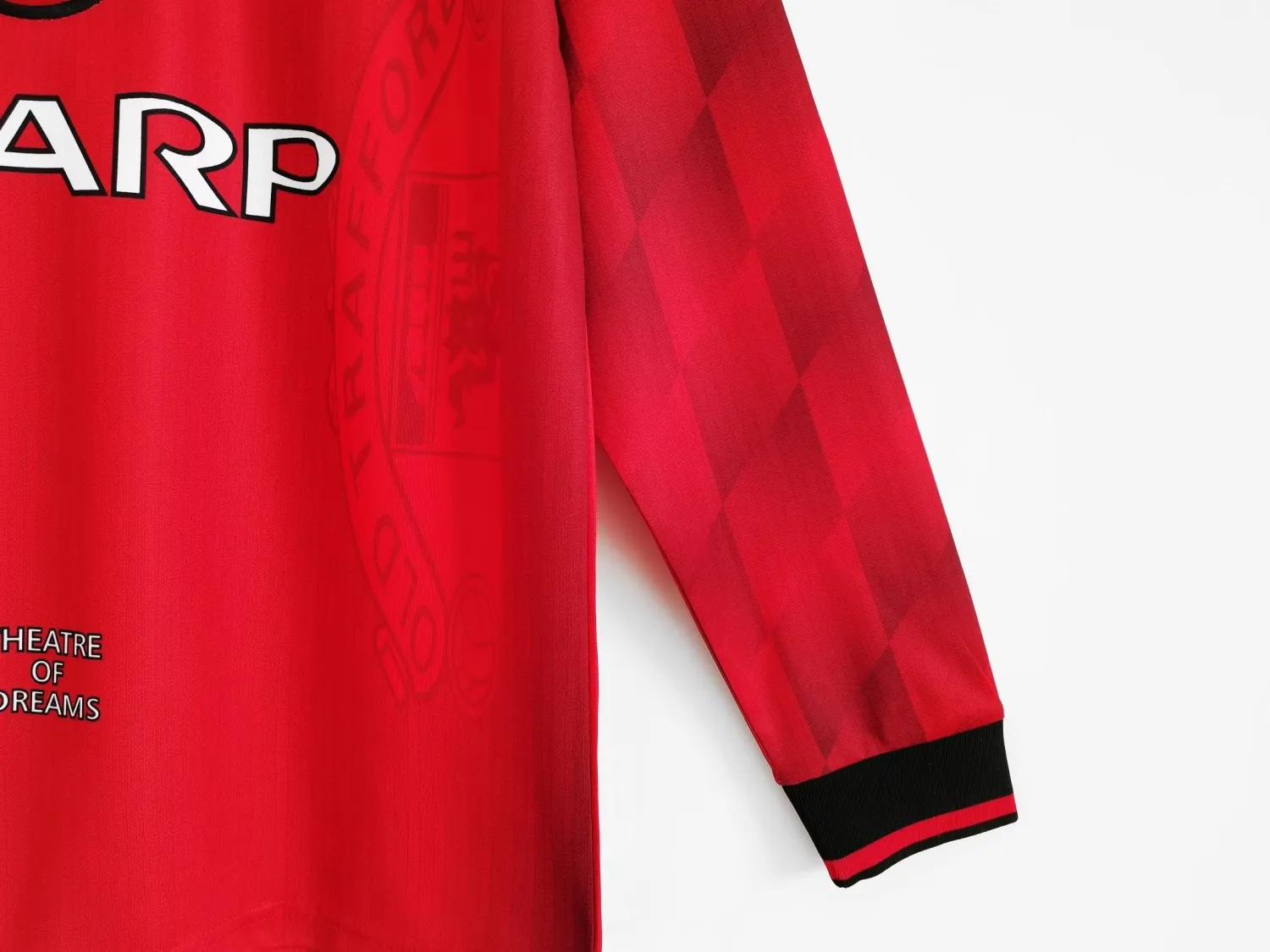 1996/1997 Manchester United home long-sleeved retro jersey 1:1 Thai quality - Fans Edition