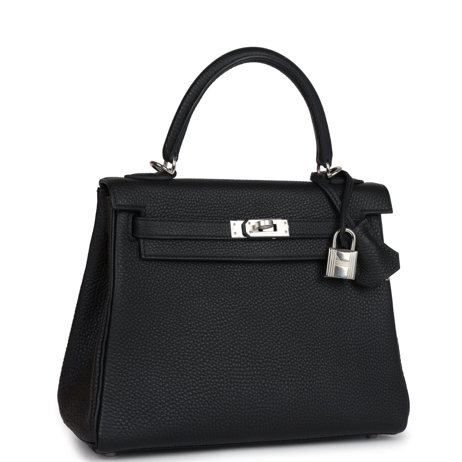 Kelly Retourne 25 Black Togo Palladium Hardware
