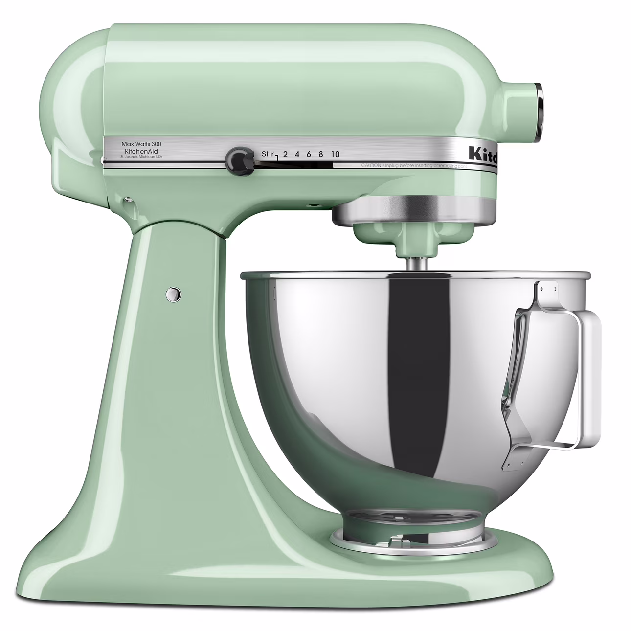 KitchenAid Deluxe Series 4.5 Quart Tilt-Head Stand Mixer with Stainless Bowl, Contour Silver, KSM97CU