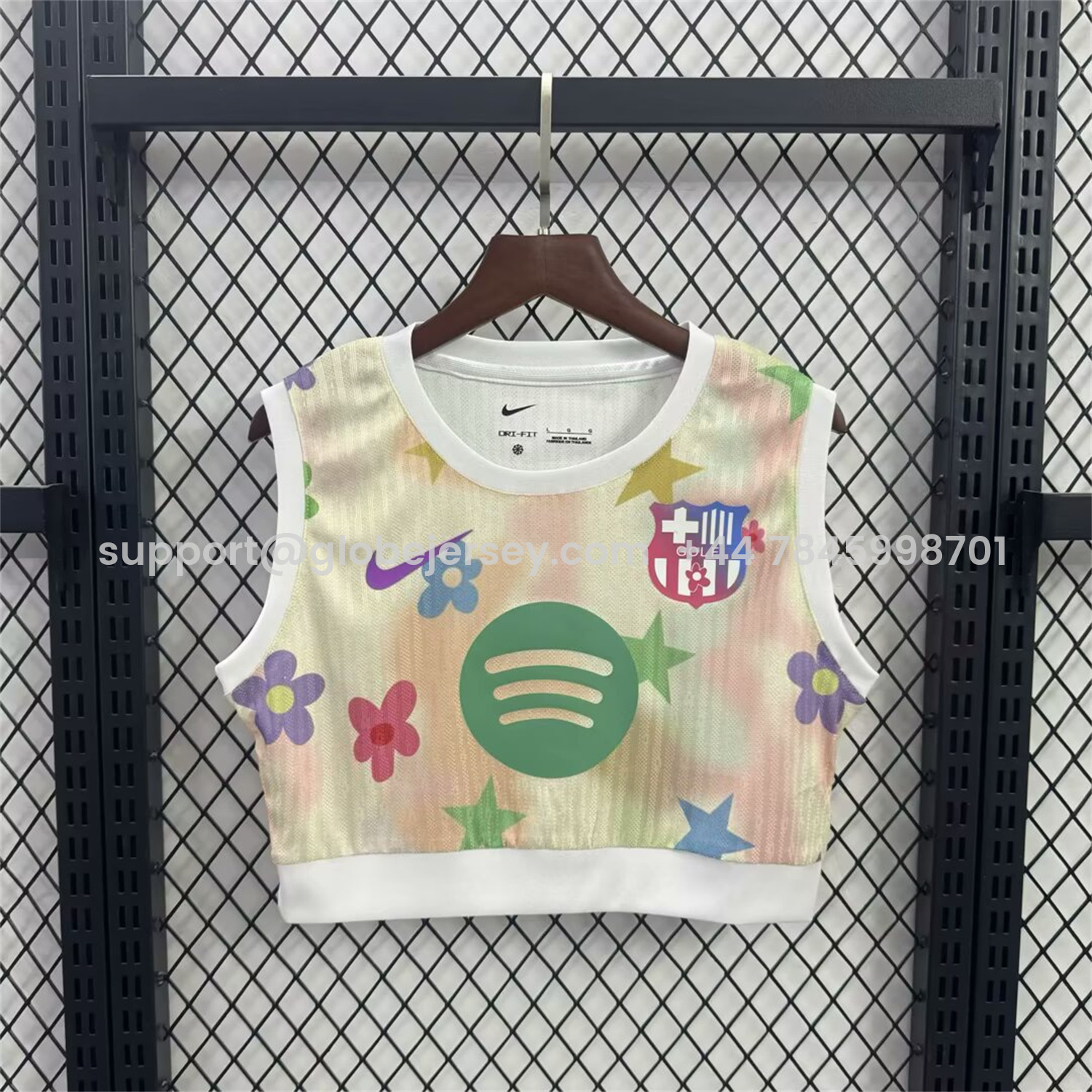 Women's Barcelona 25-26 Yellow Yoga Vest with Colorfule Flowers