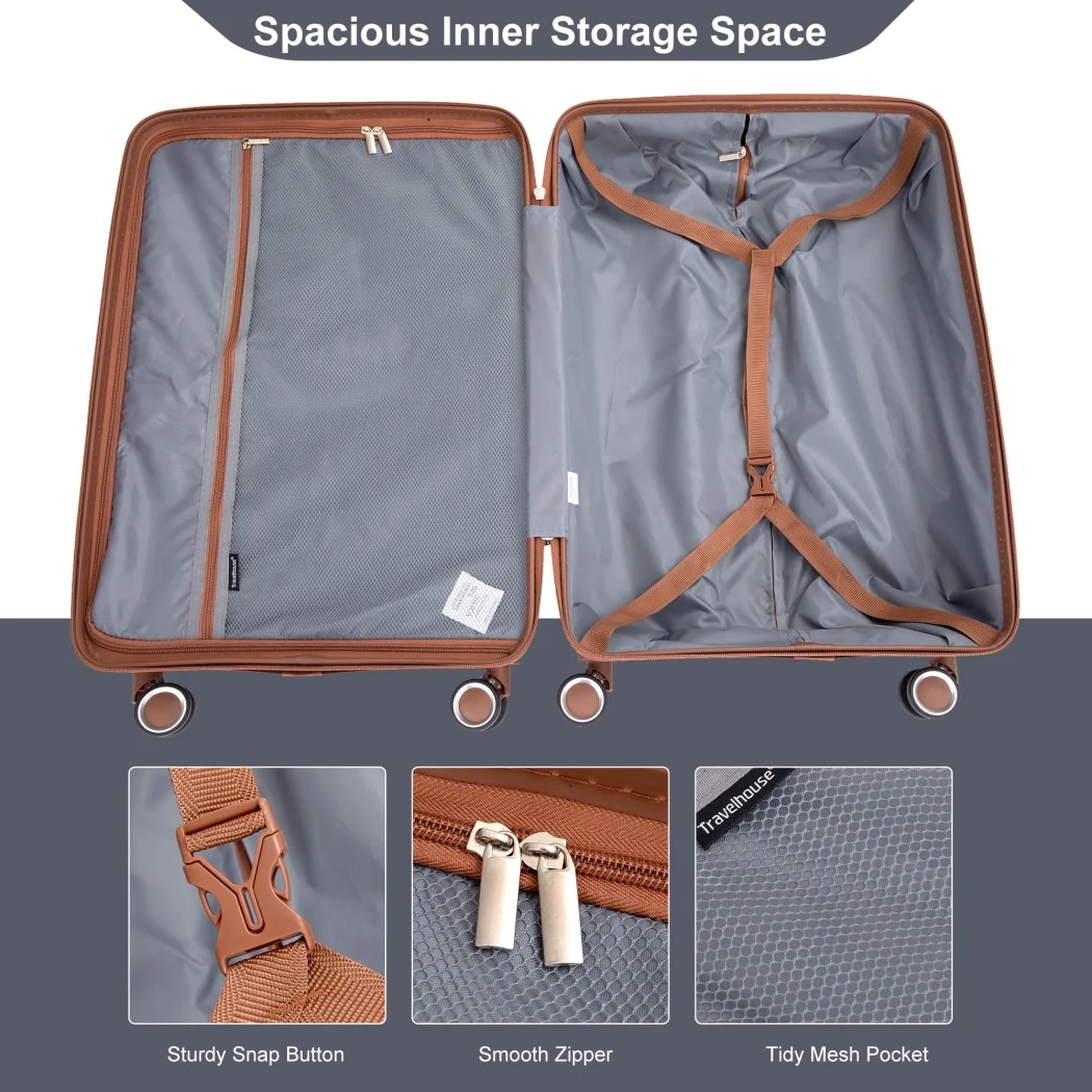 5-Piece Polyester Luggage Set with TSA Lock, Expandable Carry-On Suitcase and 360?�� Spinner Wheels in Blue, Complete Travel System for Versatile Packing