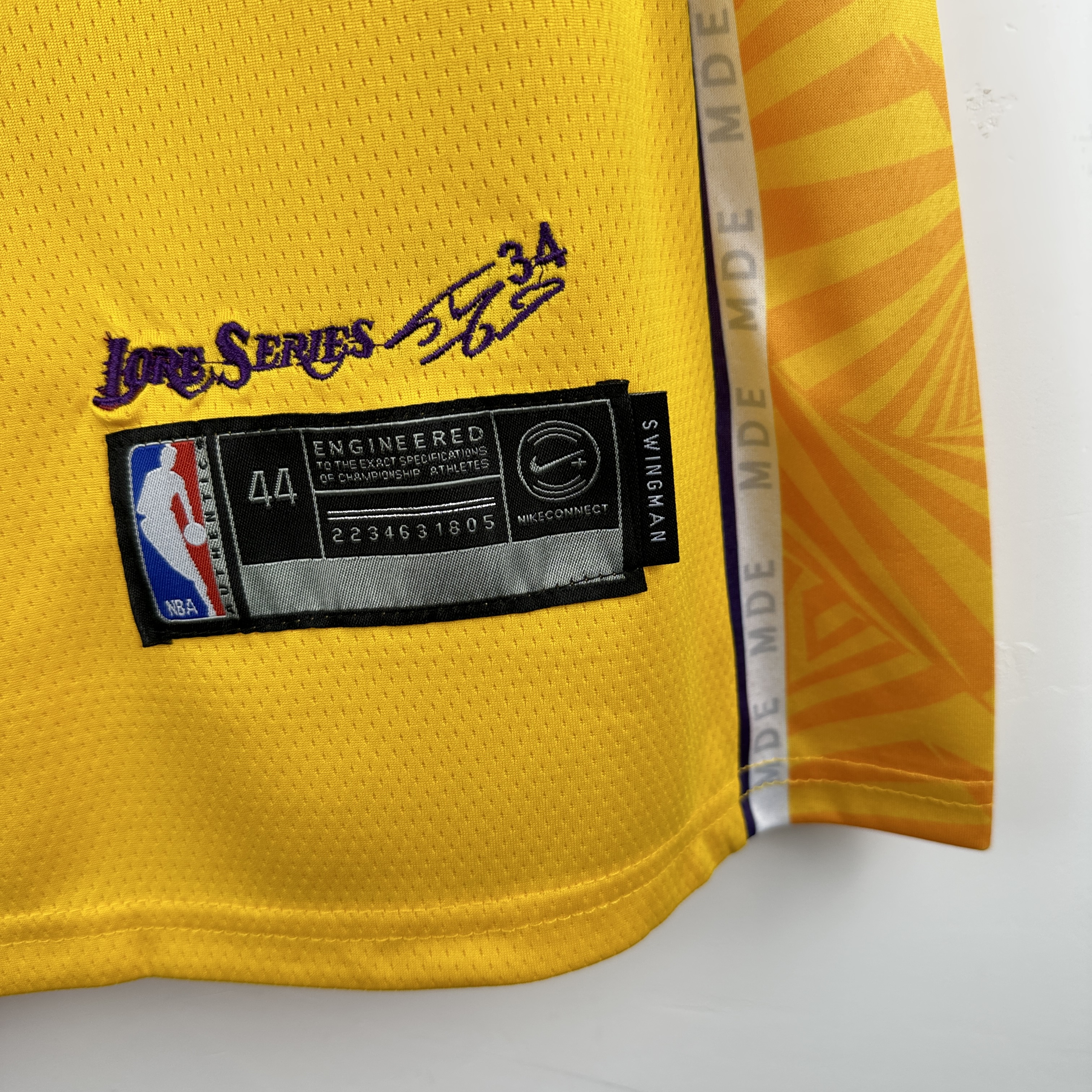 Embroidered Lakers with stars No. 23 James