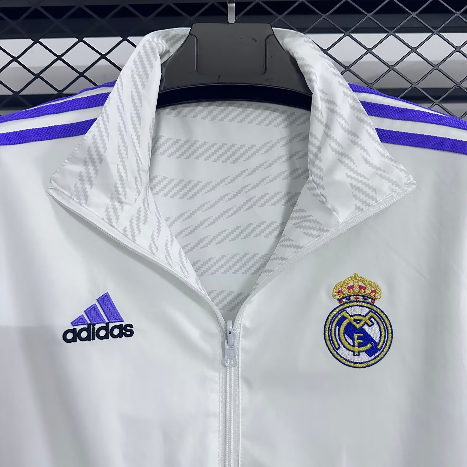 Real Madrid reversible retro home windbreaker