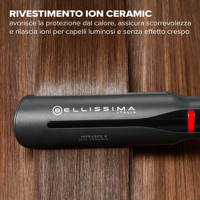 BELLISSIMA IMETEC - PIASTRA CON INFRAROSSI CREATIVITY INFRARED-Matt Black Glam Gold