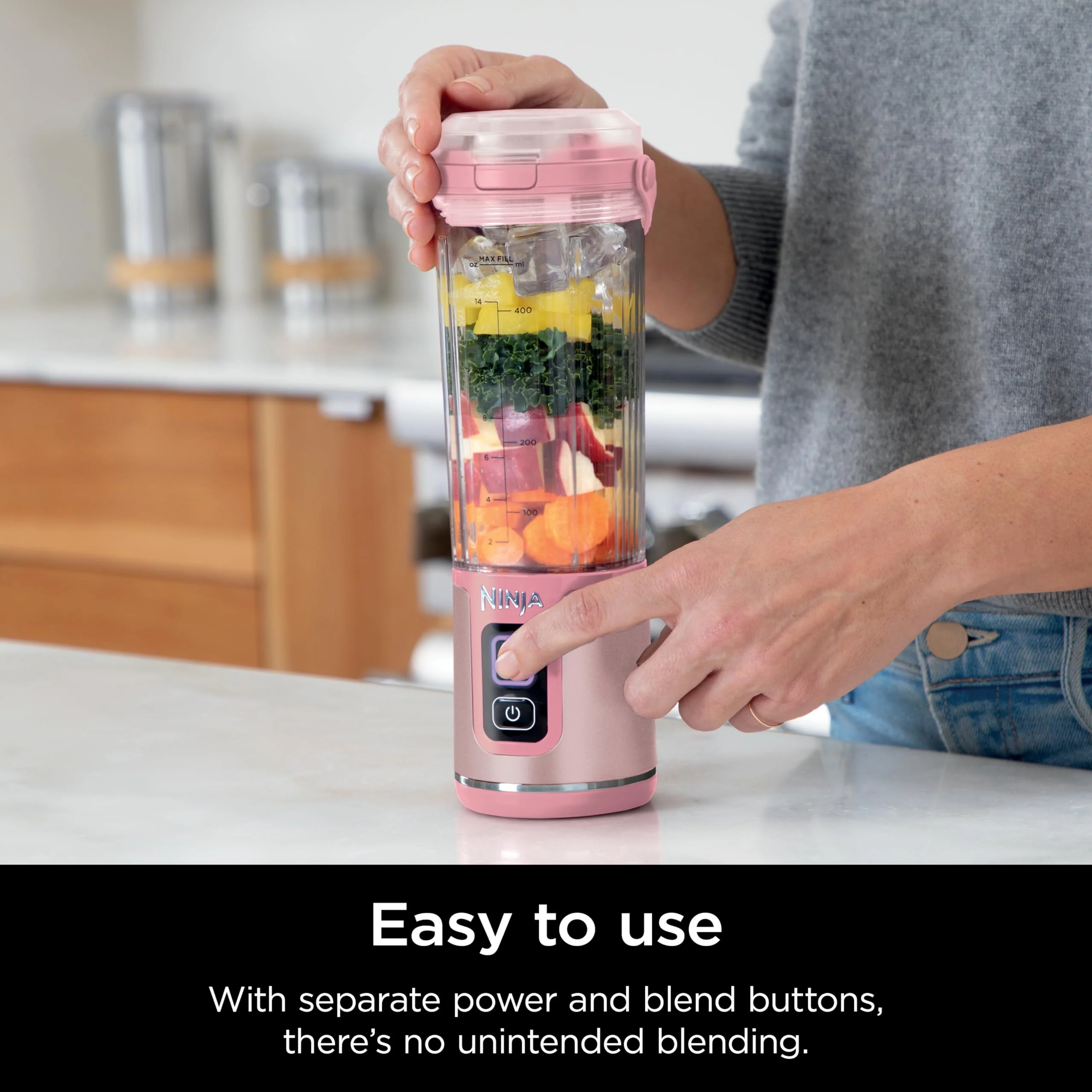 Ninja Blast Portable Blender, Cordless, 18oz. Vessel, Personal Blender for Shakes & Smoothies, BPA Free, Leakproof Lid & Sip Spout, USB-C Rechargeable, Dishwasher Safe Parts, Metallic Purple,