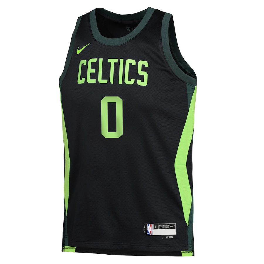 Youth Boston Celtics Jayson Tatum Black 2024/25 Swingman Jersey - City Edition