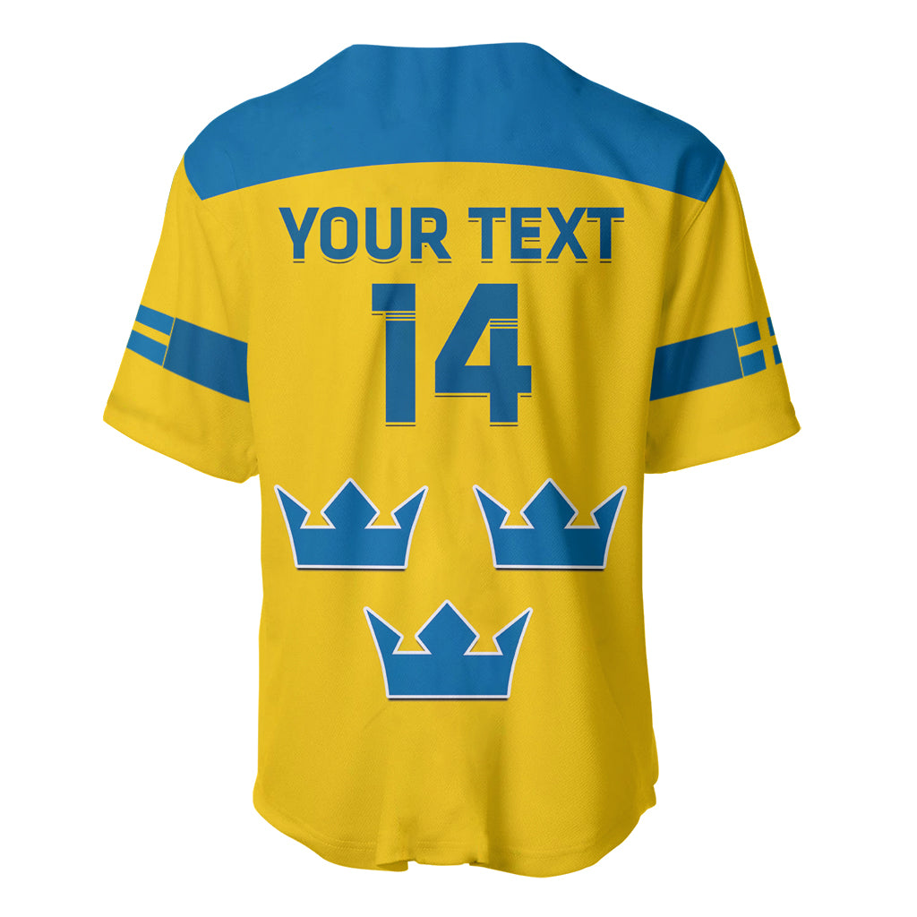 Custom Sweden Hockey Baseball Jersey 2024 Go Swedish LT14