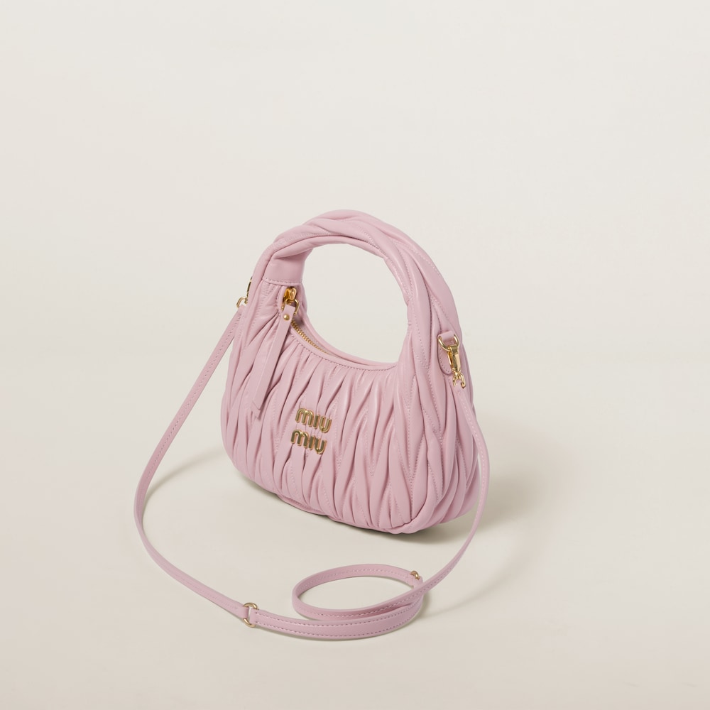Wander matelassé nappa leather hobo bag